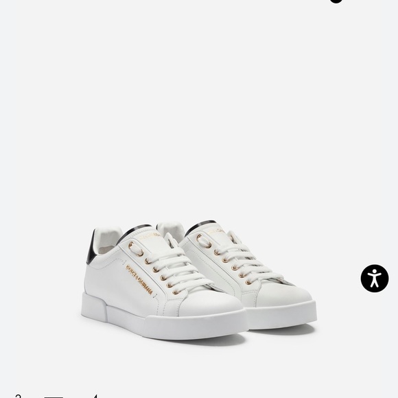 Dolce & Gabbana Calfskin nappa Portofino sneakers with lettering - Picture 2 of 15